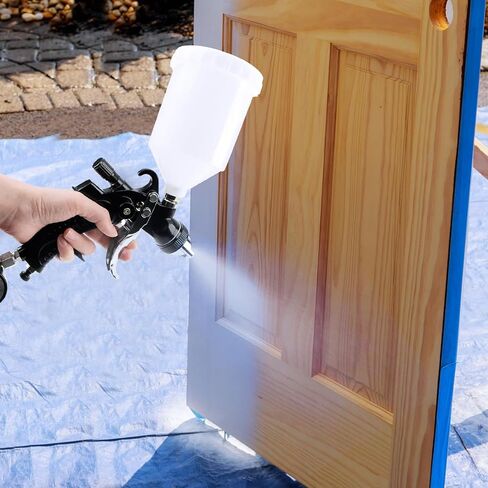 HVLP Spray Paint Gun kit with 1.4/1.7/2.0mm Nozzles, Paint Guns Automotive with Gauge & 600ml Capacity Cup, Easy to Use for Painting Cars, Furniture, DIY Painting Primer, Clear Coat in Saudi Arabia