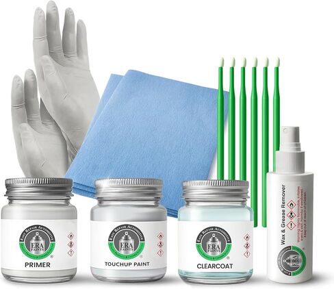ERA Paints - CF6L/ECM - Crystal White for SMART Exact OEM Color Match Automotive Touch Up Paint for Cars - Scratch & Chip Repair for Metal & Plastic - Pro Kit - Made in USA in Kuwait