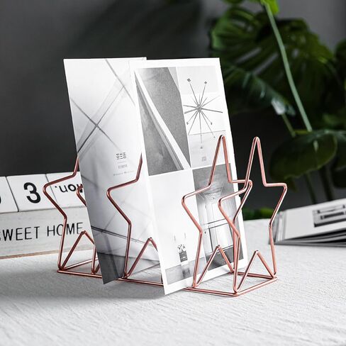 Ipetboom Rose Gold Iron Desktop Book Rack Storage Organizer for Office Home Workspace Decor in Kuwait