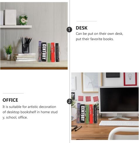 Ipetboom Rose Gold Iron Desktop Book Rack Storage Organizer for Office Home Workspace Decor in Kuwait