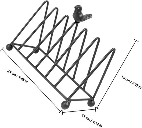رف كتب معدني من Gatuida Iron Art مع تصميم طائر، حامل كتب ثلاثي لسطح المكتب ومقسم متعدد الوظائف لتنظيم ملفات المكتب والسجلات والصحف in Kuwait