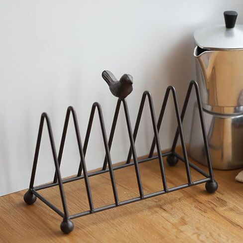 رف كتب معدني من Gatuida Iron Art مع تصميم طائر، حامل كتب ثلاثي لسطح المكتب ومقسم متعدد الوظائف لتنظيم ملفات المكتب والسجلات والصحف in Kuwait