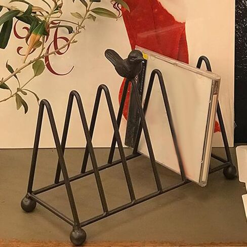 COHEALI Iron Art Book Rack with Bird Design, Triangular Metal Book Holder and Magazine Stand, Multi-Functional Desktop Organizer for Office and Home Use in Kuwait