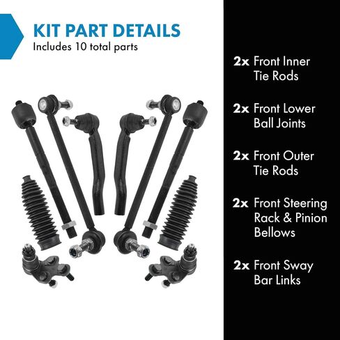 TRQ Front Steering & Suspension Kit Compatible with 2004-2010 Toyota Sienna in Kuwait