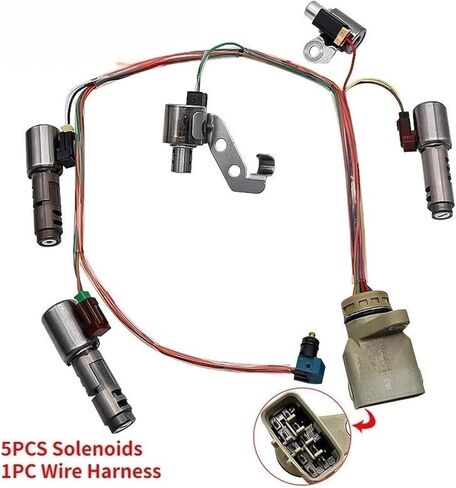 U140E U240E U241E Transmission Solenoids Valve Kit & Wiring Harness Compatible For Toyota RAV4 Camry Highlander Compatible For Lexus ES300 RX300 in Saudi Arabia
