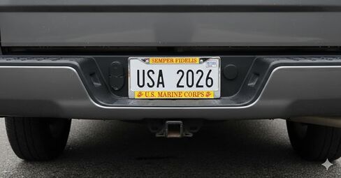 Officially Licensed US Marine Corps (USMC) License Plate Frame | Perfect Veteran, Marine & Military Gift | Semper Fidelis | Stainless Steel Metal Frame | Old Dominion LLC in Saudi Arabia