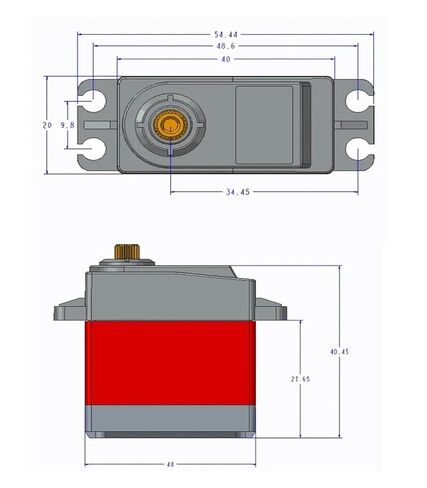4 pcs TD-8220 20KG Digital Servo - Metal Gear Steering Motor(4PCS 360 Degree) in Saudi Arabia