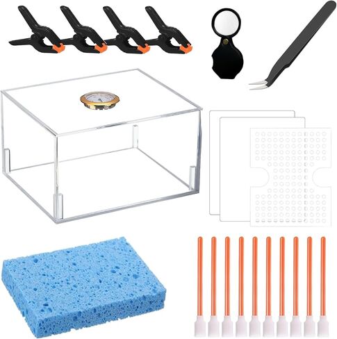 TCG Acrylic Humidor Repair Kit Protect Fix Bent Cards Flatten Lifted Edges Accessories Trading Card Restoration Tool for Trading Card Care Kit Restoration - Improve Card Grading in Saudi Arabia