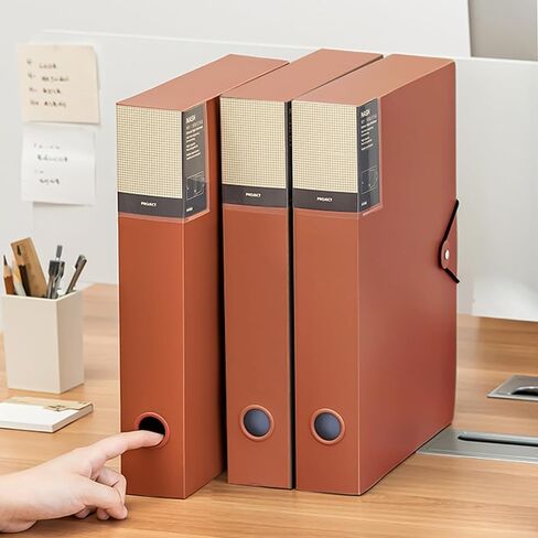 A4 Storage File Boxes Plastic Archives Cases with Lid, File Folder Organizer Document Filing Box for office,home,school (1, 58mm width) in Saudi Arabia