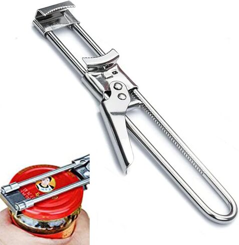 Master Jar & Bottle Opener, Adjustable Multifunctional Stainless Steel Can Opener Jar Lid Gripper, Manual, Kitchen Accessories in Saudi Arabia