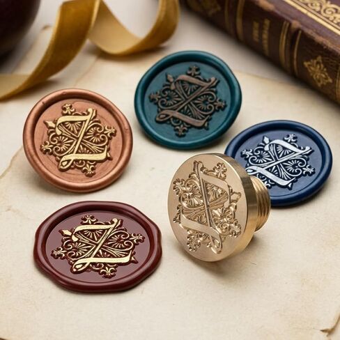 Initial Alphabet Wax Seal Stamp Z, Vintage Wax Seal Stamp Letter with Removable Brass Head and Wooden Handle, Classic Retro Sealing Wax Stamp for Wedding Invitations, Greeting Cards in Saudi Arabia