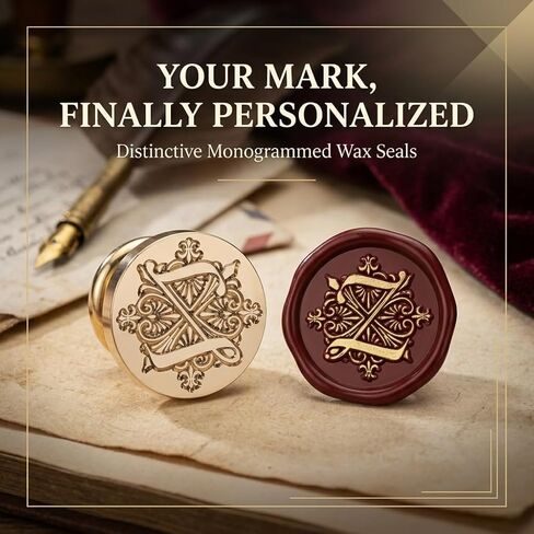 Initial Alphabet Wax Seal Stamp Z, Vintage Wax Seal Stamp Letter with Removable Brass Head and Wooden Handle, Classic Retro Sealing Wax Stamp for Wedding Invitations, Greeting Cards in Saudi Arabia