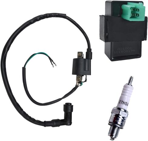 Ignition Coil CDI Box NGK C7HSA Spark Plug Kit for 50cc–125cc ATV Go Kart Dirt Pit Bike Quad Scooter | 12V Coil + 5-Pin CDI + NGK Plug in Saudi Arabia