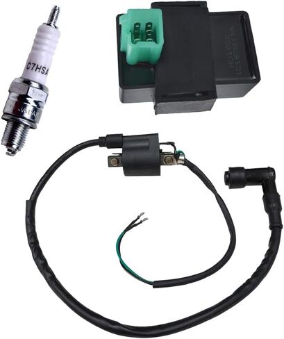 Ignition Coil CDI Box NGK C7HSA Spark Plug Kit for 50cc–125cc ATV Go Kart Dirt Pit Bike Quad Scooter | 12V Coil + 5-Pin CDI + NGK Plug in Saudi Arabia