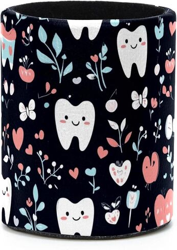 Cute Dental (89) Pen Pencil Holder Cup, Makeup Brush Storage Organizer, Desk Accessories Holder Desktop Stationery Organizer for Office School Home in Kuwait