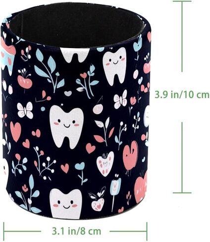 Cute Dental (89) Pen Pencil Holder Cup, Makeup Brush Storage Organizer, Desk Accessories Holder Desktop Stationery Organizer for Office School Home in Kuwait