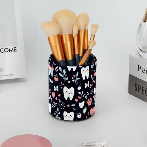 Cute Dental (89) Pen Pencil Holder Cup, Makeup Brush Storage Organizer, Desk Accessories Holder Desktop Stationery Organizer for Office School Home in Kuwait
