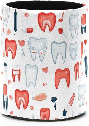 Cute Dental (89) Pen Pencil Holder Cup, Makeup Brush Storage Organizer, Desk Accessories Holder Desktop Stationery Organizer for Office School Home in Kuwait