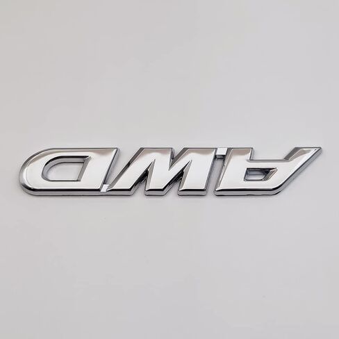 Generic 3D Metal AWD Logo Emblem All-Wheel Drive Trunk Lid Badge Off Road Sticker 4X4 Sport Decal Car Trunk Replacement for Universal Vehicle (Rear,Chrome) in Kuwait