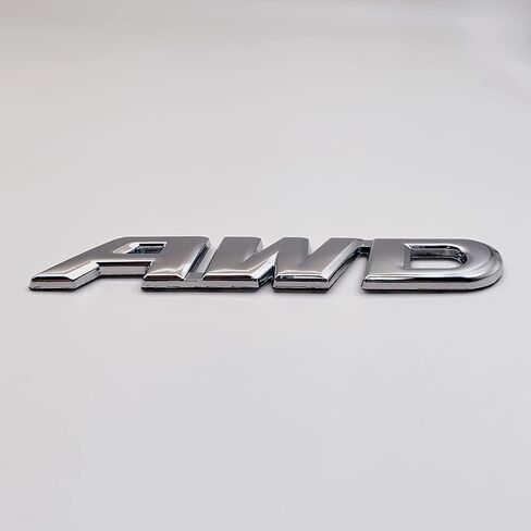 Generic 3D Metal AWD Logo Emblem All-Wheel Drive Trunk Lid Badge Off Road Sticker 4X4 Sport Decal Car Trunk Replacement for Universal Vehicle (Rear,Chrome) in Kuwait
