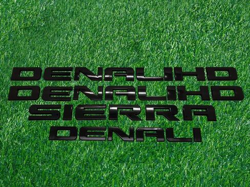 3D Letter Side Door Rear Tailgate Emblem Badge Nameplate Compatible for 2011-2019 Sierra 2500HD 3500HD Denali HD Set of 4Pcs (Gloss Black) in Kuwait