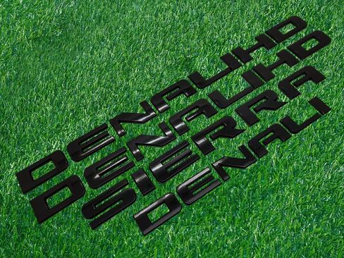 3D Letter Side Door Rear Tailgate Emblem Badge Nameplate Compatible for 2011-2019 Sierra 2500HD 3500HD Denali HD Set of 4Pcs (Gloss Black) in Kuwait
