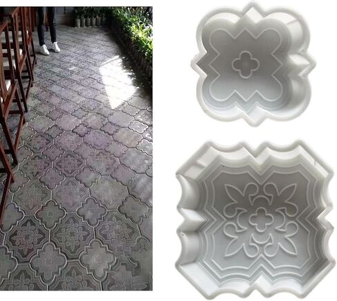 2Pcs Stepping Brick Molding Form Reusable Accessory DIY Template Concrete Molds for Cement Stepping Stone Forms for Backyard Landscape Patio Garden Lawn Pavement in Saudi Arabia