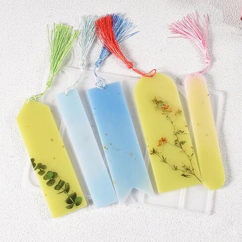Resin Mold, Resin Molds Silicone with Tassels Bulk, Bookmark Making Kit Bookmark Resin Mold for DIY Tassel Bookmark Decoration in Kuwait