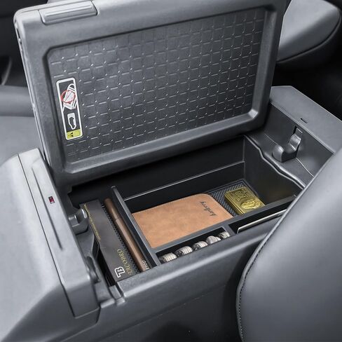 منظم صينية وحدة التحكم المركزية متوافق مع ملحقات Toyota RAV4 2026، 2026 RAV-4 مسند الذراع، حاوية إدراج مادة ABS، صندوق تخزين ثانوي مع وسادات مطاطية in Kuwait