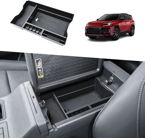 منظم صينية وحدة التحكم المركزية متوافق مع ملحقات Toyota RAV4 2026، 2026 RAV-4 مسند الذراع، حاوية إدراج مادة ABS، صندوق تخزين ثانوي مع وسادات مطاطية in Kuwait