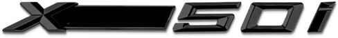 Precision-Cut X Models 30i & 50i Trunk Emblems - Gloss Black/Mirror Chrome | No Residue Tape | Weatherproof ABS | 2000-2026 Replacement for Original Renovation (50i, Black) in Kuwait