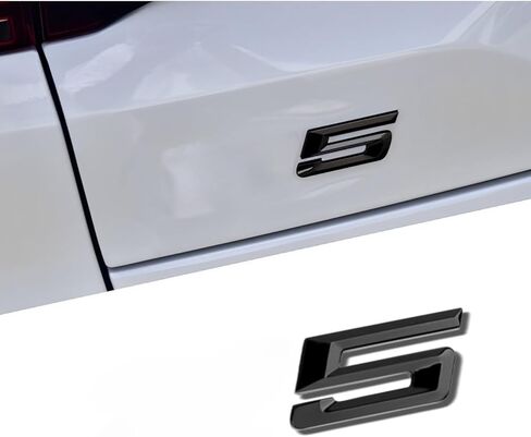 Precision-Cut X Models 30i & 50i Trunk Emblems - Gloss Black/Mirror Chrome | No Residue Tape | Weatherproof ABS | 2000-2026 Replacement for Original Renovation (50i, Black) in Kuwait