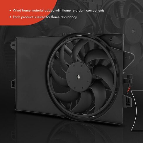مجموعة مروحة تبريد رادياتير المحرك A-Premium متوافقة مع موديلات مختارة من سيارات فيات - 500 2012-2017 in Kuwait