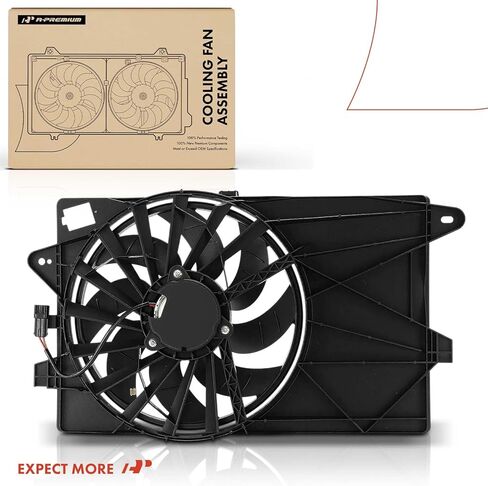 مجموعة مروحة تبريد رادياتير المحرك A-Premium متوافقة مع موديلات مختارة من سيارات فيات - 500 2012-2017 in Kuwait