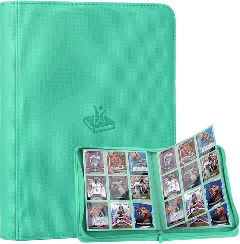 Trading Card Binder 9 Pocket, 360 Pockets Double-Sided Card Album, Premium PU Leather Zipper Card Holder for MTG, TCG, Sports & Game Cards, Must-Have for Collectors（Pink） in Saudi Arabia