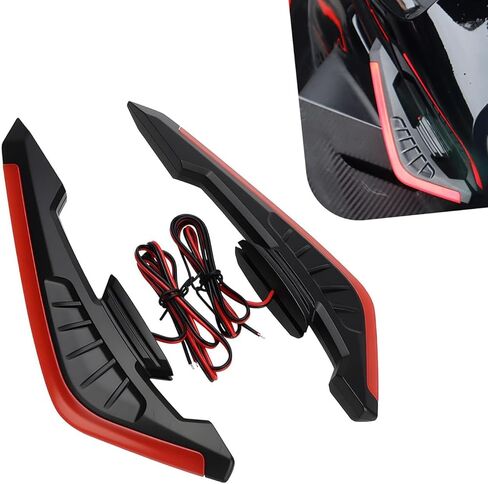 2 PCS Motorcycle Fairing Wings, Self-Adhesive Waterproof LED Aerodynamic Side Wing, Sporty Streamlined Side Air Deflector Winglets, Universal for Most Motorcycles (Blue) in Saudi Arabia
