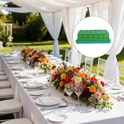 6 Pcs Floral Foam Cage with Tape and Wire 11.8 x 4.3 x 3.1 Inch Floral Foam Arrangement Supplies Rectangle Flower Cage Holder for Flower Shops Wedding Holiday Table in Saudi Arabia