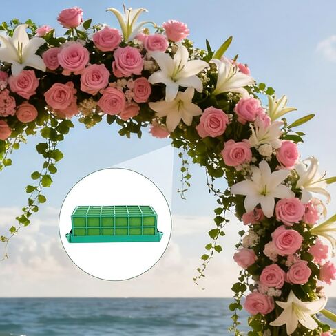 6 Pcs Floral Foam Cage with Tape and Wire 11.8 x 4.3 x 3.1 Inch Floral Foam Arrangement Supplies Rectangle Flower Cage Holder for Flower Shops Wedding Holiday Table in Saudi Arabia