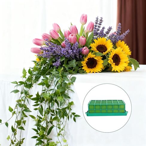 6 Pcs Floral Foam Cage with Tape and Wire 11.8 x 4.3 x 3.1 Inch Floral Foam Arrangement Supplies Rectangle Flower Cage Holder for Flower Shops Wedding Holiday Table in Saudi Arabia