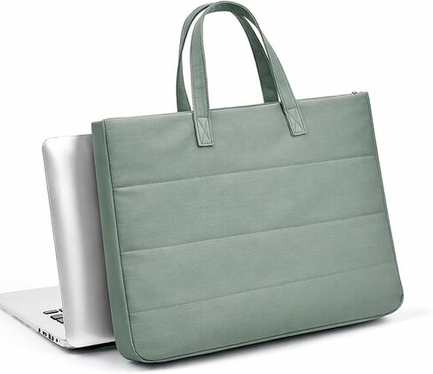 Laptop Bag for Women/Men, Water-Repellent Fabric, Compatible MacBook Pro 16 Inch, 15.6 Inch HP, Dell, Acer Aspire, Asus Notebook, Lightweight Laptop Shoulder Bag Carrying Case, Mint Green in Kuwait