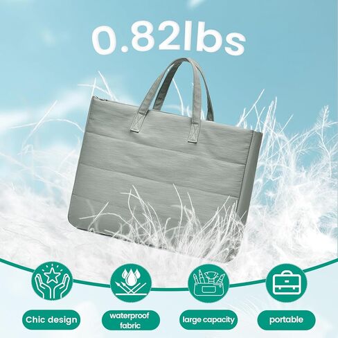 Laptop Bag for Women/Men, Water-Repellent Fabric, Compatible MacBook Pro 16 Inch, 15.6 Inch HP, Dell, Acer Aspire, Asus Notebook, Lightweight Laptop Shoulder Bag Carrying Case, Mint Green in Kuwait