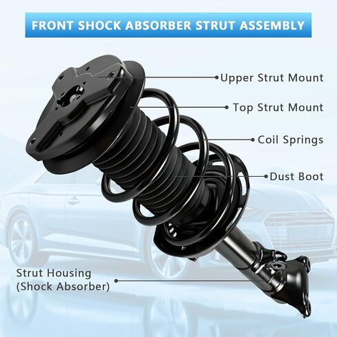 Front Struts Shocks, 1333049 Complete Strut Assembly Fit for 2008-2014 Mercedes-Benz W204 C230 C250 C300 C350 RWD 2 Pack in Saudi Arabia