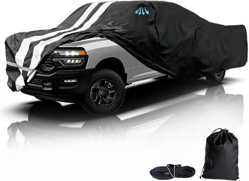 Custom Truck Car Cover Fit for Dodge Ram 2500/3500(2002-2026) Crew Cab LB, All Weather 10 Layers Outdoor Exterior Covers, Waterproof Breathable Sun Sonw Wind Dust UV Protection with Zipper in Saudi Arabia
