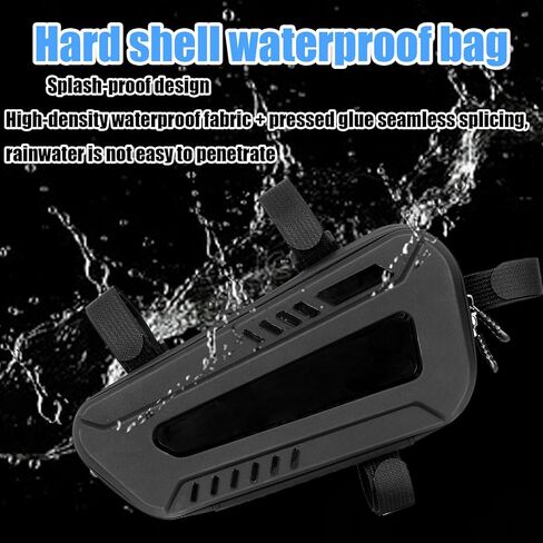 For GSX-8T GSX-8TT GSX-8R GSX-8S Motorcycle saddle bag waterproof triangle frame bag hard shell side hanging bag seat tube accessories storage bag (GSX-8S) in Saudi Arabia