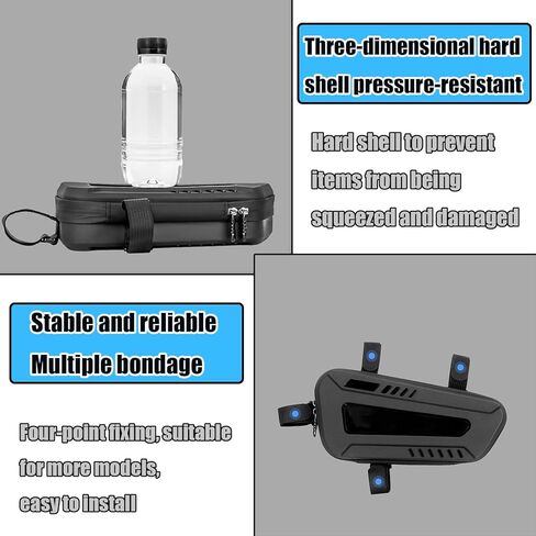 For GSX-8T GSX-8TT GSX-8R GSX-8S Motorcycle saddle bag waterproof triangle frame bag hard shell side hanging bag seat tube accessories storage bag (GSX-8S) in Saudi Arabia