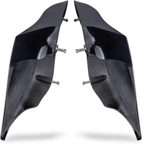 أغطية جانبية ممتدة مقاس 4.5 بوصة من Advanblack تناسب 2009 2010 2011 2012 2013 Harley Touring Street Glide Road Glide (أسود زاهي، زوج واحد) in Kuwait