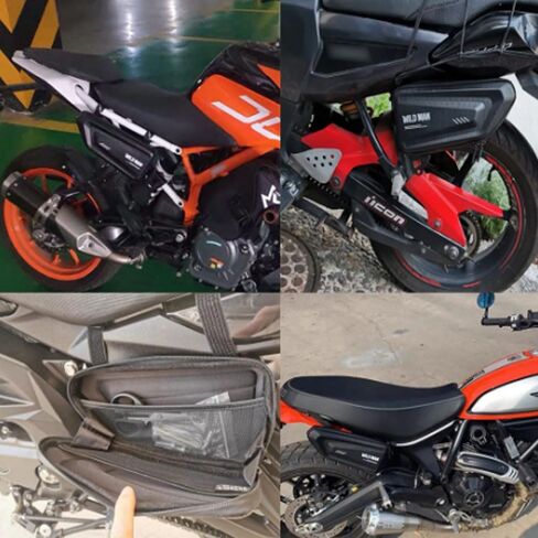 لـ Ninja 400 650 300 250 250R Ninja H2R ZH2 ZX10R ZX6R دراجة نارية تعديل حقيبة جانبية مقاومة للماء مثلث حقيبة جانبية حقيبة قشرة صلبة (أسود) in Kuwait