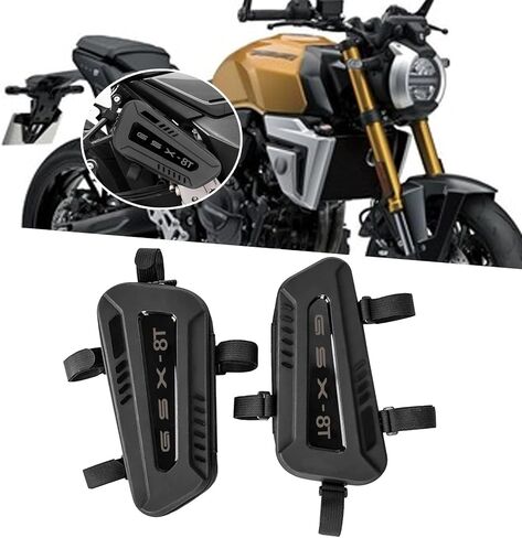For GSX-8T GSX-8TT GSX-8R GSX-8S Motorcycle saddle bag waterproof triangle frame bag hard shell side hanging bag seat tube accessories storage bag (GSX-8S) in Saudi Arabia