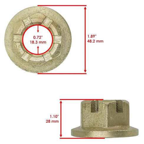 Caltric Axle Castle Nut Compatible with Can-Am Maverick X3 Max/Maverick X3 Max Turbo/Maverick X3 Turbo/Turbo R 2017-2018 in Kuwait