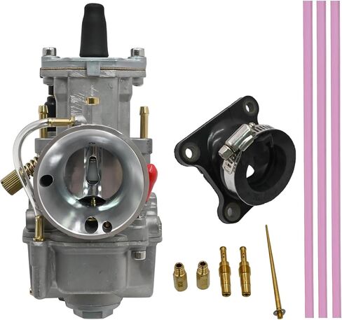 Priprilod Carburator ومجموعة أحذية السحب مع حامل مشعب السحب متوافق مع Kawasaki KX85 KX100 2001-2021 متوافق مع مجموعة المكربن ​​للدراجات النارية KX85/100 in Kuwait